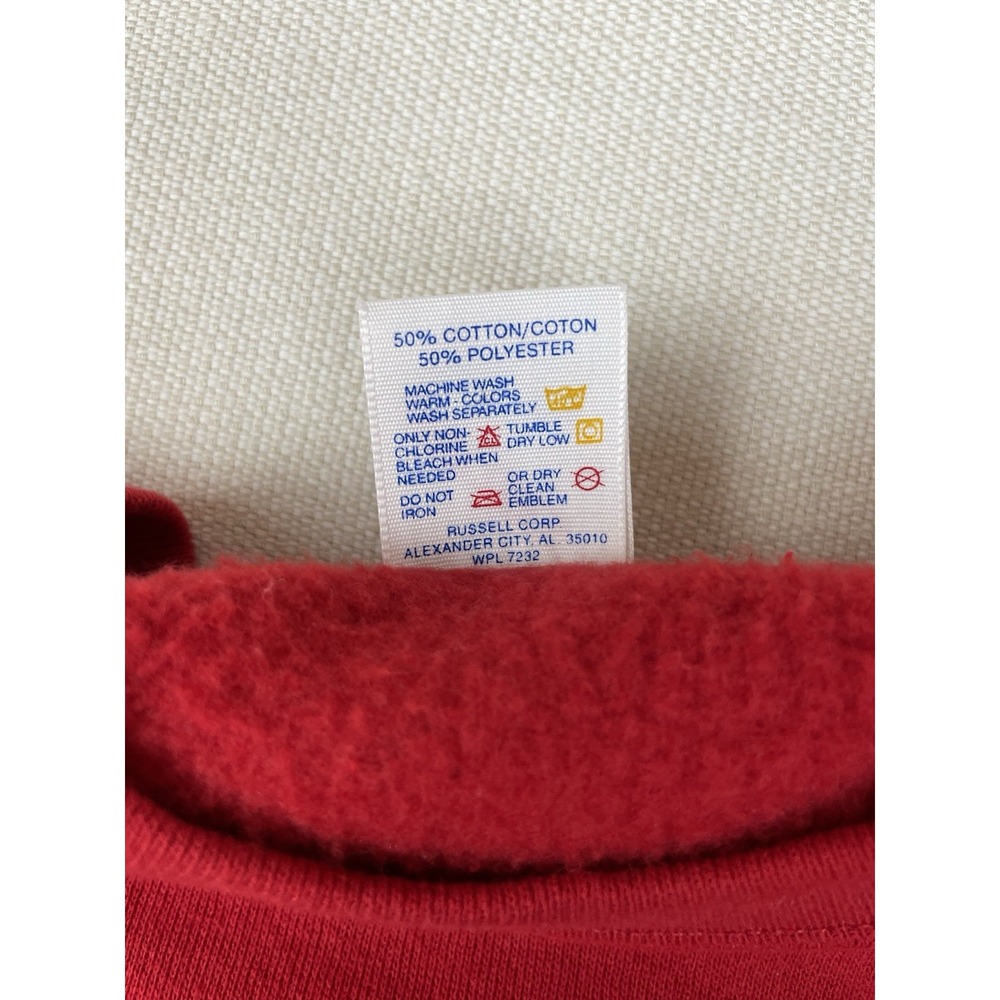 Jerzees Christmas Sweatshirt Women's Size XL Here Comes Santa Claus Ho Ho Ho Red - Picture 5 of 8